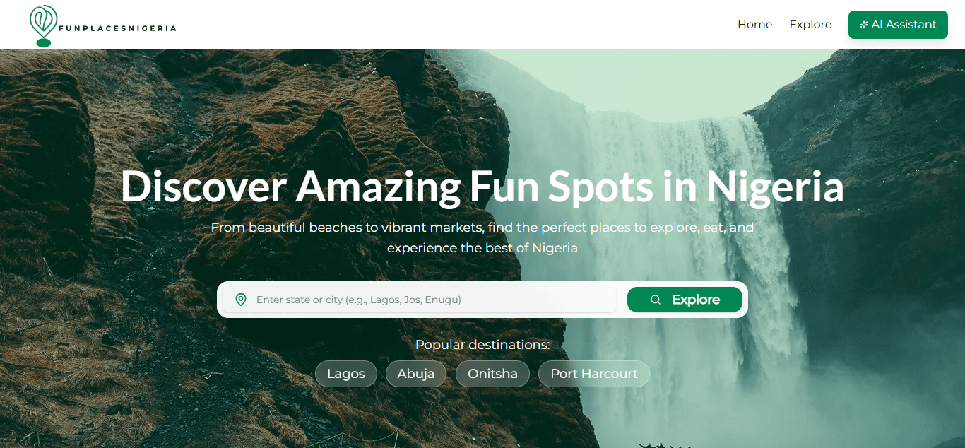 FunPlacesNigeria - AI-Powered Travel Discovery